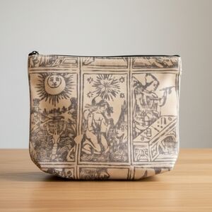 NWT Whimsical Cosmetic Bag With A Vintage Tarot Design